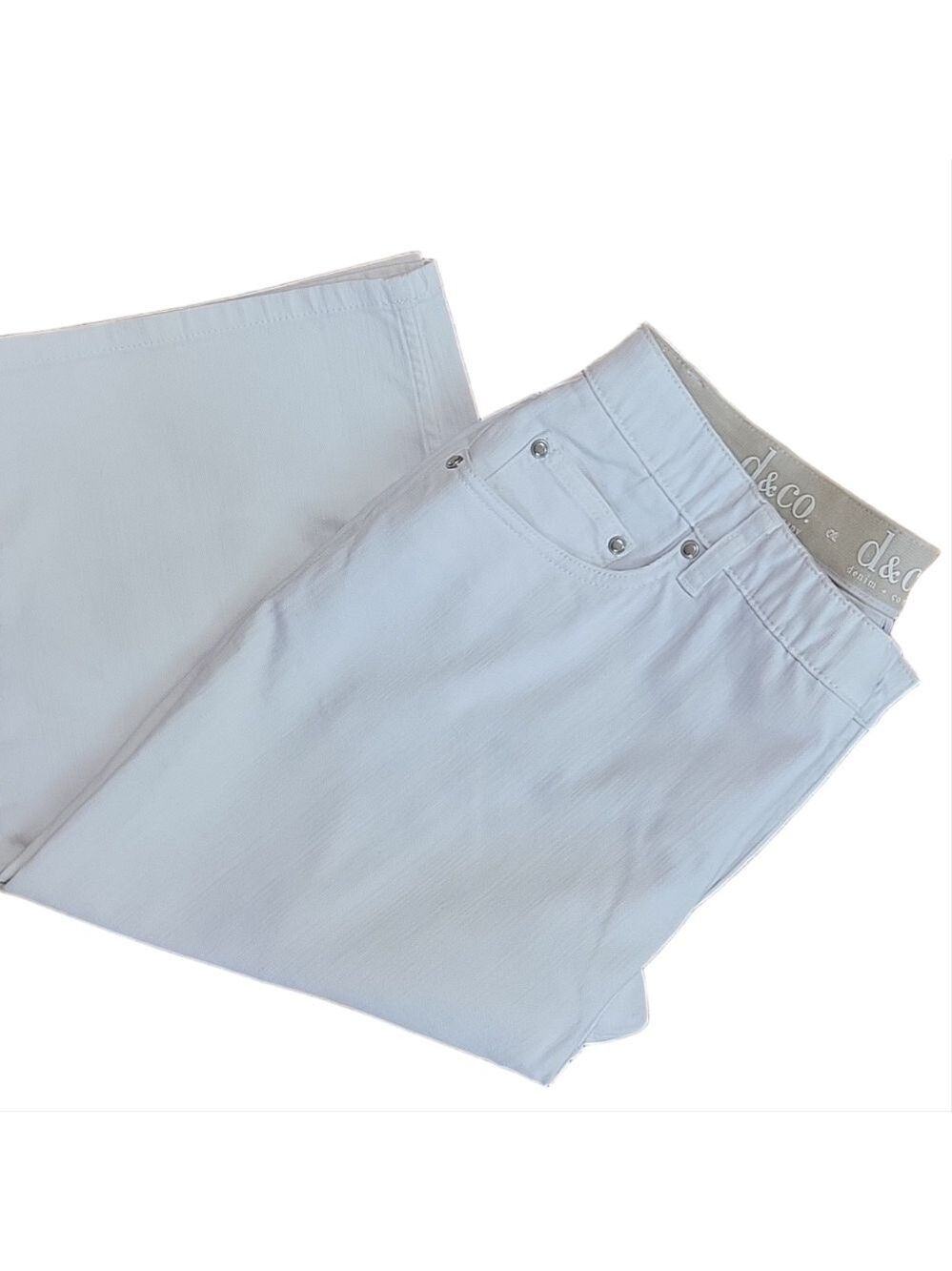 Denim & Co White Cropped 5 Pocket Denim Jeans Size 18W EUC